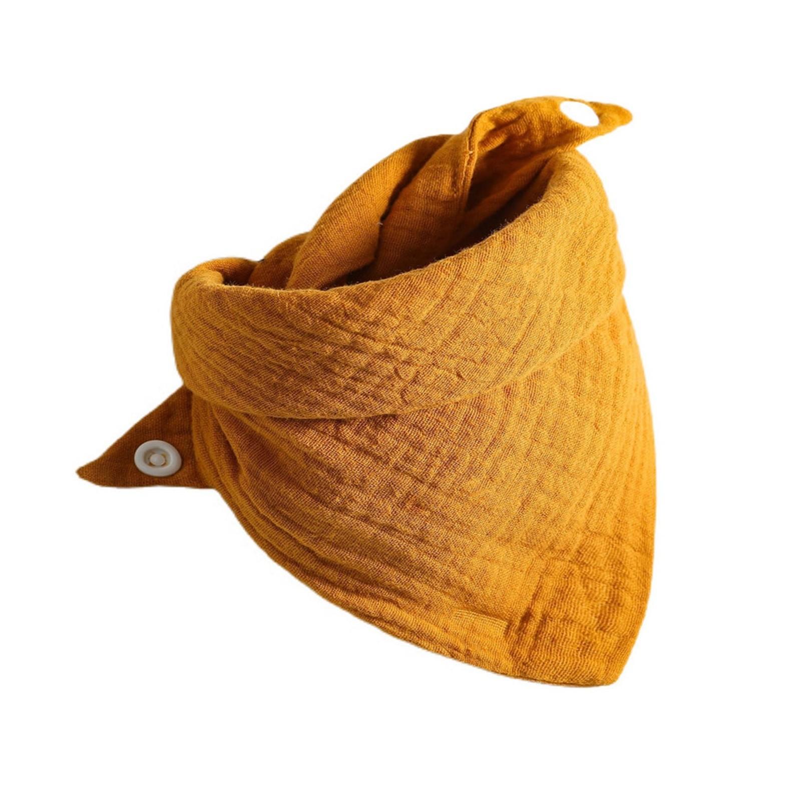 

Детский хлопковый однотонный нагрудник с оборками One Size жёлтый