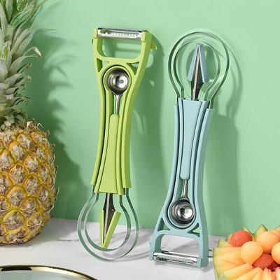 Melon Baller Scoop Stainless Steel Watermelon Cutter Fruit Carving Tools Set Fruit Scooper Seed Remover Watermelon