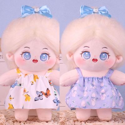 With Beret Headband Accessories Princess Dress Doll Skirt Jumpsuit 20cm Cotton Doll/EXO Idol Dolls