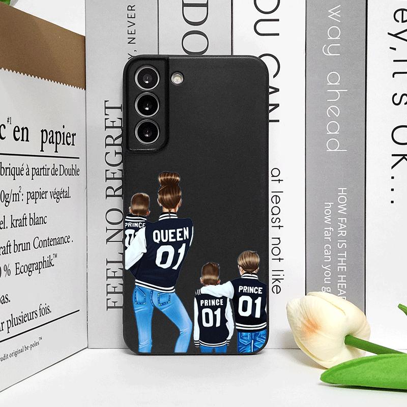 Super Mom and Super Dad Baby Family Phone Case for Samsung Galaxy A15 A35 A55 A16 A54 A53 A52 A71 5G Soft Covers Boy Girl Fundas