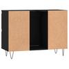 Bathroom Cabinet Black 80x33x60 Cm Particleboard