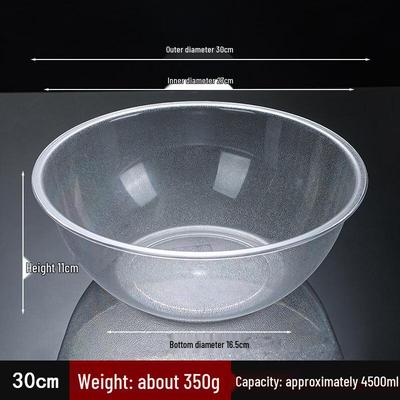 Plat de service rond en verre transparent ZISIZ