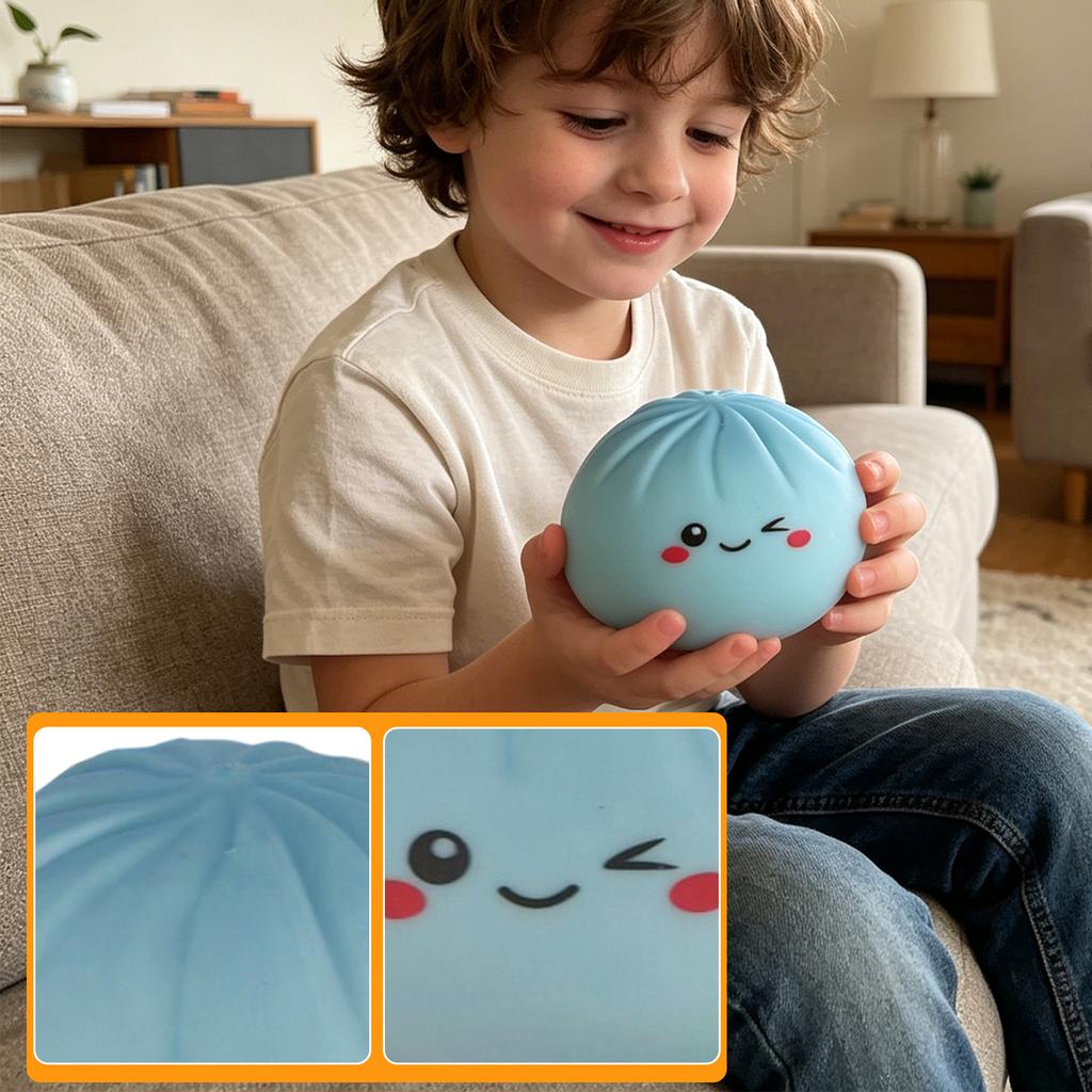 Squishy Bun Toy Soft Squeeze Food Stress Relief Toy Realistic Texture Slow Rising Bun Shape Squeeze Toy for Relaxation and Sensory Play