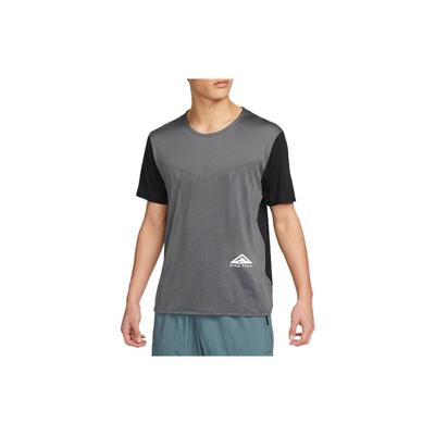 Color Block Running Training Breathable Crew Neck Short Sleeve Tee Men Tops Black Grey DM4647-010