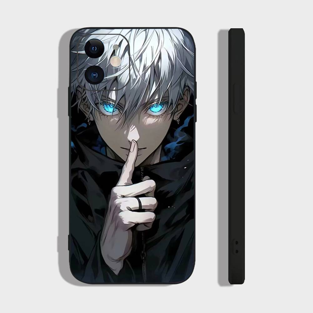 Satoru Gojo Anime Jujutsu Kaisen Phone Case For IPhone 17 Air 16 15 14 13 Pro Max 11 12 Black Silicone Cover