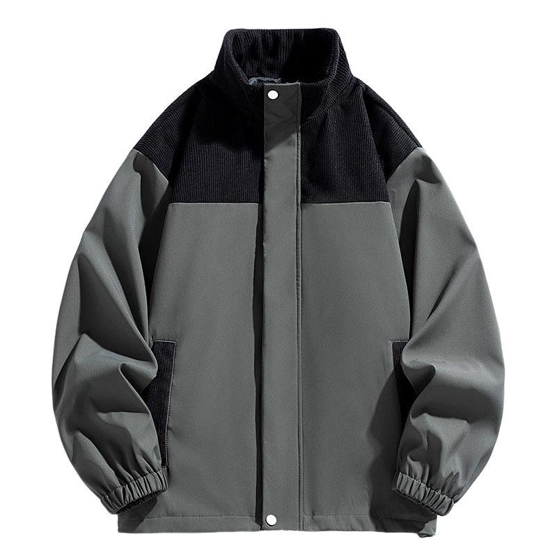 Jacket Splicing Men's New Spring and Autumn New Stand-up Collar Men's and Women's Couples Jacket