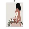 Flower Lady Bouquet Botanical Cactus Boho Posters and Prints Canvas Painting Nordic Wall Art Pictures for Living Room Decor