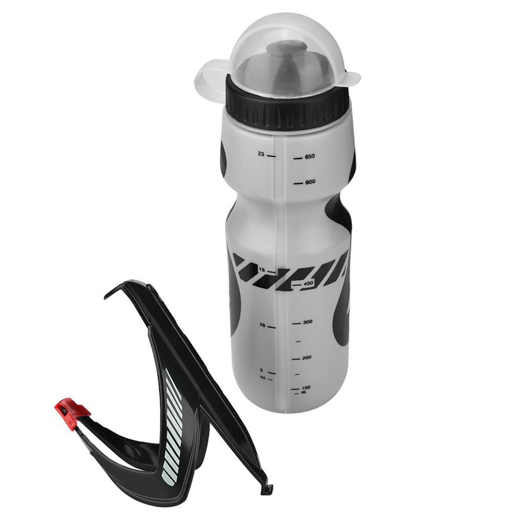 Cycling Water Bottle Water Bottle Bike Cage 650ml Water Bottle with  Holder Cage Bracket for Cycling Mountain Bikes