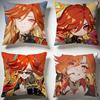 Trendy GGenshin Impact Mavuikaful Cushion Cover Stylish Washable Pillow Cover Ideal for Couch Bedroom Car Decoration