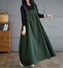 Japan and South Korea Large Size Women's Clothing Spring and Summer Medium and Long Strap Skirt Women's Loose and Thin Denim Strap Skirt Bigswingdress