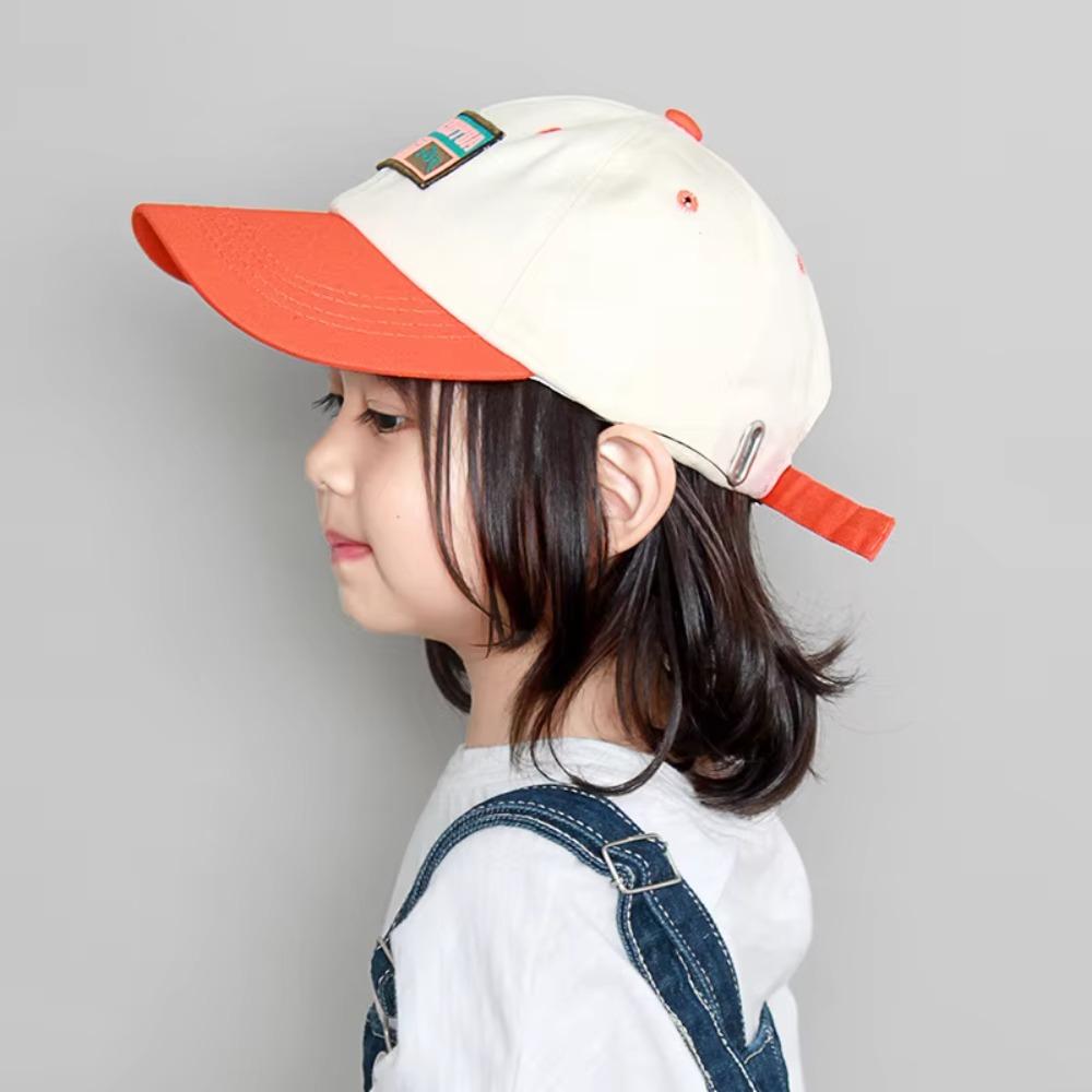 2-6year Patchwork Baseball Hat Outdoor Baby Peaked Hats New Kids Duck Tongue Cap  Boys Girls