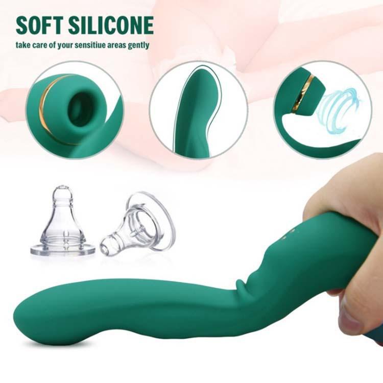 Emerald Vibrating Suction Stick for G-spot & Clitoral Stimulation