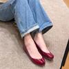 Ins style Patent Leather Shallow Tabi Women Flats Shoes Spring Summer Vintage Split Toe Wedges Casual Loafers Shoes