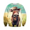 Funny Donkey Sweaters Animal 3D Print Sweatshirts For Men Women Clothing Long Sleeve Pullover New In Hoodies & Sweatshirts 2024