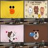 Home Wall Decoration Tapestry Cartoon Bear Art Background Office Living Room Tapestry