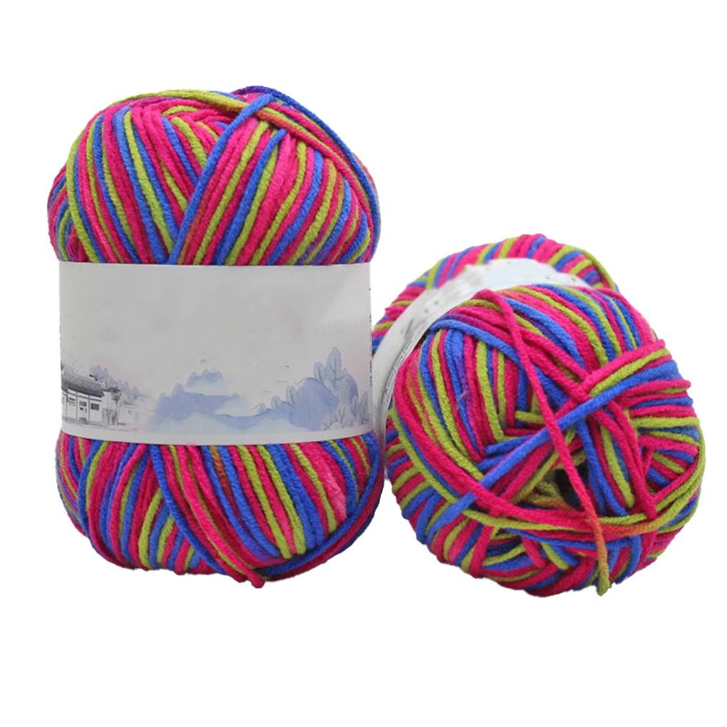

Пряжа для вязания крючком Разноцветная Свитер Шарф Перчатки Комплект детской одежды Аксессуары Подарки своими руками Удобный набор мотков Нитки 4-слойные