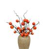 Artificial Flower Fruits Mini Persimmons Green Plants Fake Persimmons Living Room Decorations Persimmon Trees Fake Flowers
