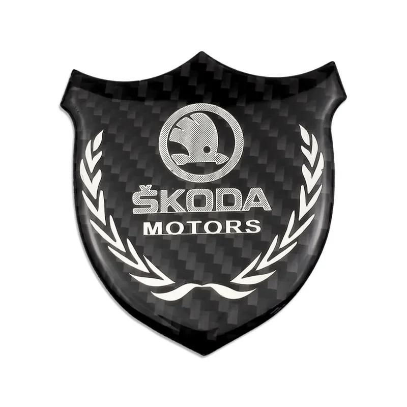 YSAG7 1pc Car Sticker Side Badge for Skoda Yeti Karoq Felicia Roomster Octivia 2 A5 Rapid Kodiaq Superb Fabia 1 Kamiq Exterior Emblem