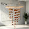 Nautical Wind Chime Sea Glass Chime, Handmade Driftwood Coastal Beach House Hanging for Home Window Decor Colorful
