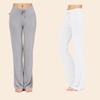 Women Solid Color High Waist Drawstring Wide Leg Long Pants Yoga Dance Trousers Wide Leg For Yoga Running Jogging Gymnastics