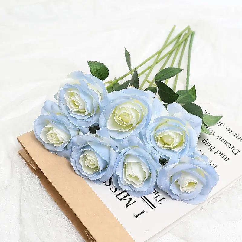 3/5Pcs Artificial Rose Flowers Bouquet For Home Room Decor Bridal Wedding Bouquet Centerpieces Flower Garden Floral Arrangement