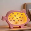 Lovely Pig Silicone Mould Featuring Irregular Heart Hollow Out Designs for Personalize Decorations and Gift