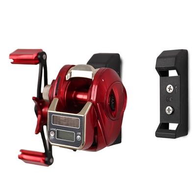 Fishing Reel Wall Mount Rack Holder Display Stand Reel Storage Holder with Mounting Screw Fish Gear Equipment Organizers