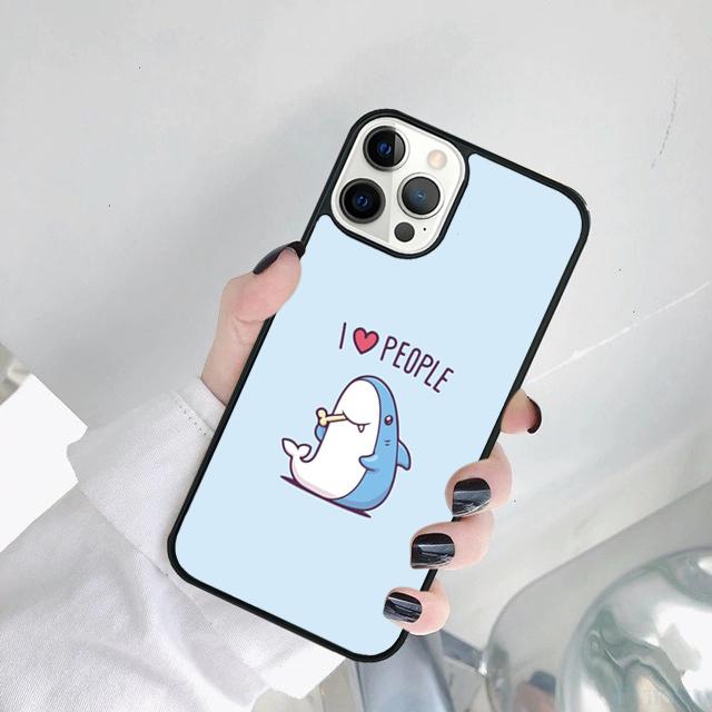 Love Shark Phone Case Cover For iPhone 17 Air 15 Pro MAX 16 Plus 14 12 11 13 coque