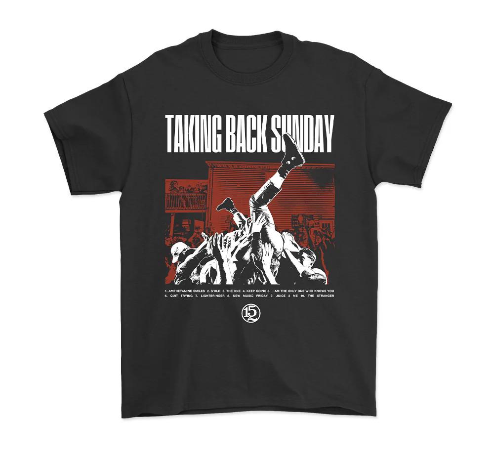 Vtg Taking Back Sunday Band Heavy Cotton Black All Size Unisex Shirt knc32 Unisex T-Shirt S