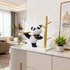 One Piece Panda Tray Key Storage Ornament, Resin Panda Sculpture Jewelry Rack, Home Desk Decor.