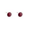 Wine red pearl mosquito coil disc ear clips, no ear piercings, painless earrings, simple and fashionable commuter temperament stud earrings