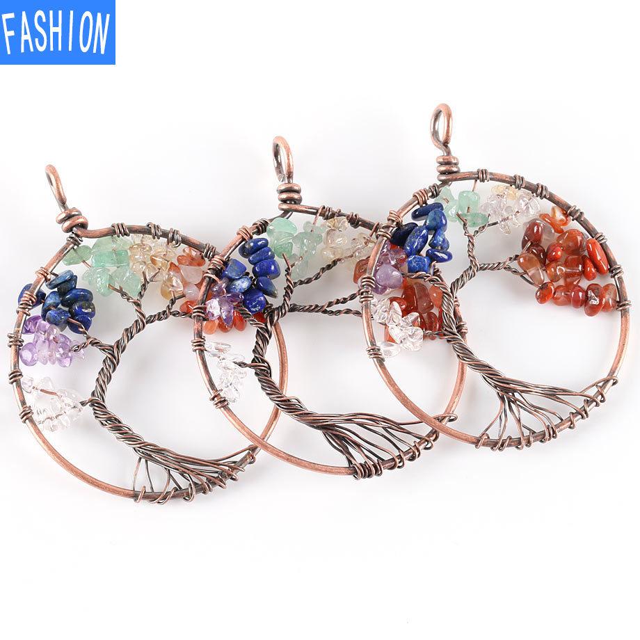 Kreative Legierung Zubehör Halskette Europäischen und Amerikanischen Stil Mischfarbe Kristall Anhänger Geometrische Titan Stahl Halskette