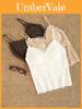 Lace Cami Top With Builtin Bra For Women Autumn Winter Slim Fit Night Out