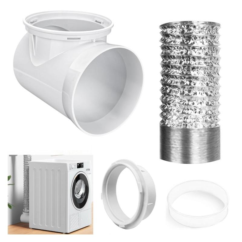 Practical Flexible Dryer Air Pipe Connector Heat Resistant Construction for Small Spaces and Improved Energy Efficiency