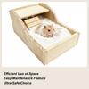 Hamster Sandbad Behälter Abnehmbar Mit Leiter Holz Hamster Sandbadewanne Zur Anreicherung Haustierpflege Komfort Zuhause Käfig