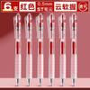 M&G Push-type Gel Pen 0.5 mm Red, quick-drying ink, soft gel grip, suitable for school and office stationery.