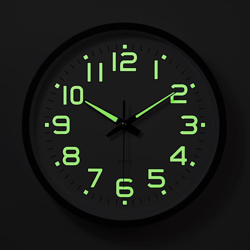 12 Inches 30CM Luminous Wall Clock Quartz Clock Bedroom Living Room Wall Clock Simple Clock Customized
