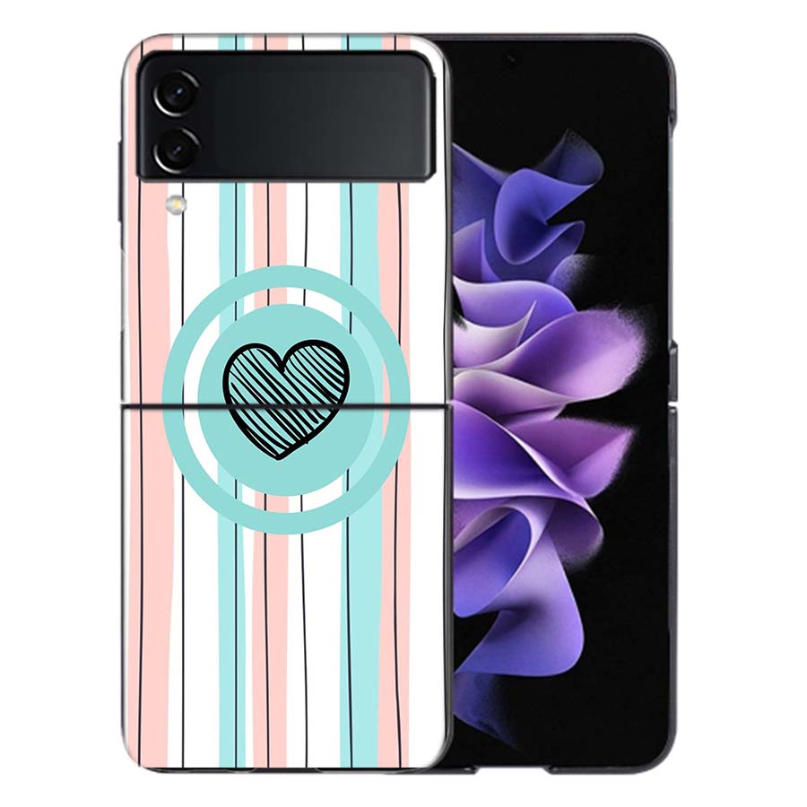 

Rainbow Gradient Love Coque For Samsung Z Flip7 6 Galaxy Case Shockproof Z Flip5 Z Flip3 4 5G Hard Cover Phone TPU PC Hard Fund Galaxy Z Flip 5 5G