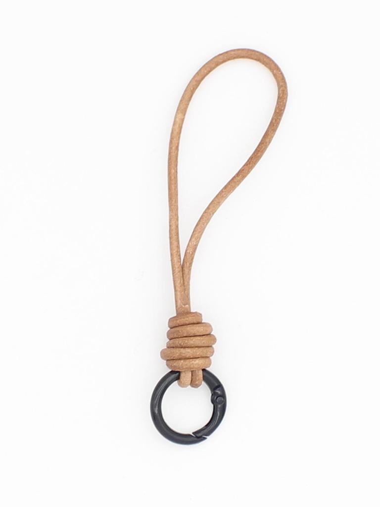 DIY Cowhide Keychain Pendant: Creative Woven Wrist Rope & Car Ornament Accessory