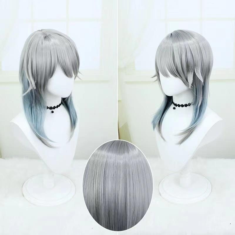Collapse: Star Dome Railway Sunday Cospalm Wig Simulation Scalp Top Mixed Color Gradient Fake