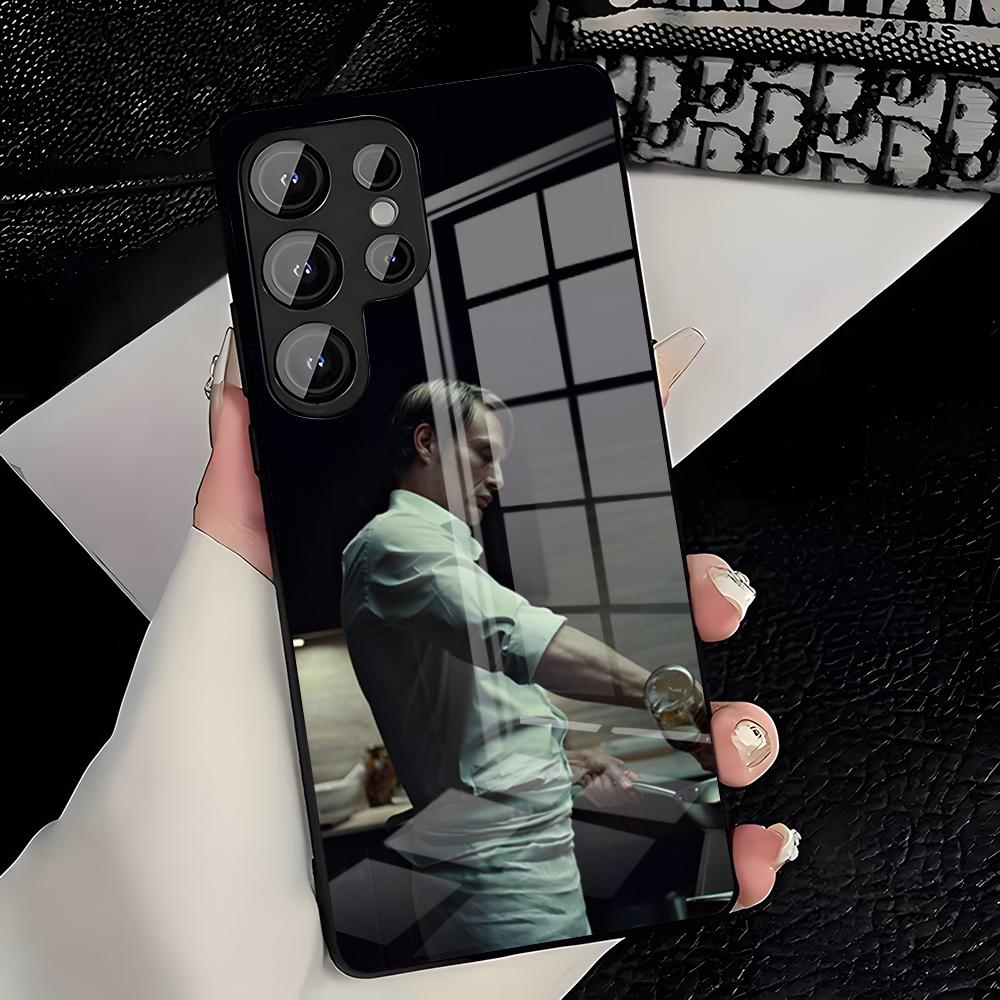 

Horror TV H-Hannibal Phone Case For Samsung S26 S25 Plus S20 S20 Plus S22 Ultra S23 FE S21 Plus S21 Ultra Glass Cover Samsung S23 Plus