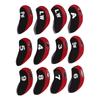 12 Pcs Golf Iron Head Cover Set Club Headcover Set with Numbers Red Fits Most Clubs