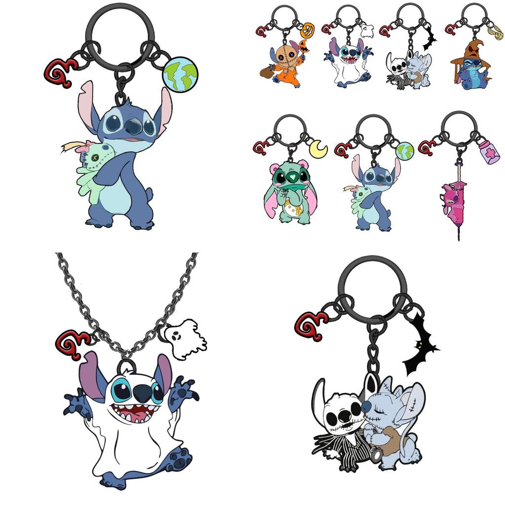 Cute Cartoon Character Stitch Necklace For Halloween Anime Pendant