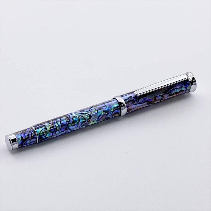 [Lachieva] Rollerball Pen Natural Shell Abalone German Nib Blue