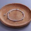 VENTFILLE 925 Sterling Silver Star Bracelet Fashion Korean Five-pointed Star Crystal Double Bracelet