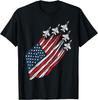 4th of July Fighter Jets US Flag Patriotic Men Women Unisex T-Shirt