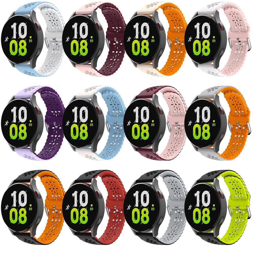 20mm Replacement Band For Samsung Galaxy Watch 5 44mm 40mm Pro 45mm/Active 2/Galaxy Watch 4 Lace Silicone Strap For Women Girls