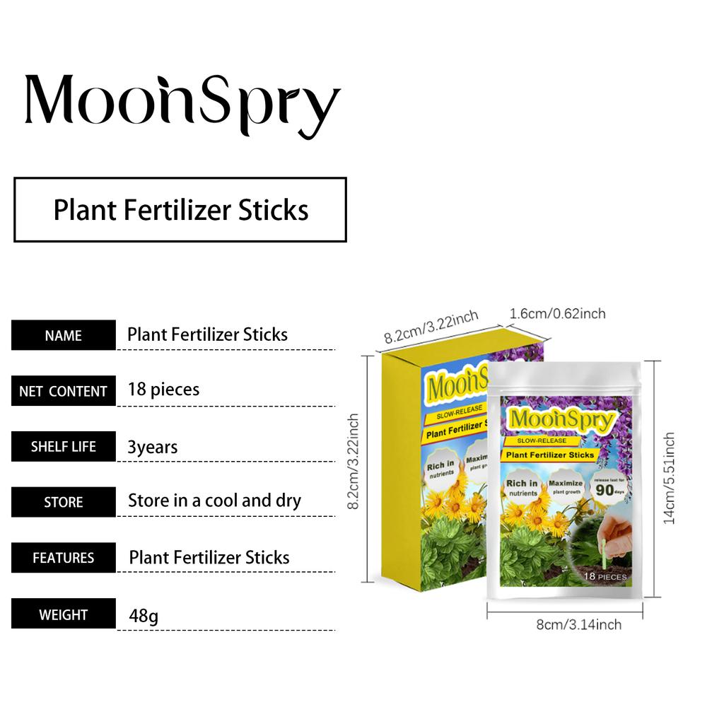 18 Pieces Growth Fertilizer Stick Household Plants Flowers Green Plants Potted Fertilizer Horticultural Nutrients 18 Plant