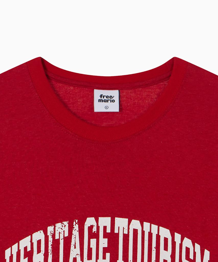 FREEMARIO Tourism Arch Logo T-Shirt [Red]