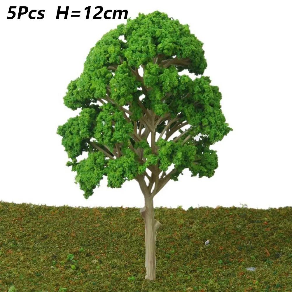 5 Stück 12 cm HO-Maßstab Modellbäume Zug Eisenbahn Mikro-Landschaft Park Szenerie Maßstabsbaum-Layout Diorama Wargame Szenerie Modell
